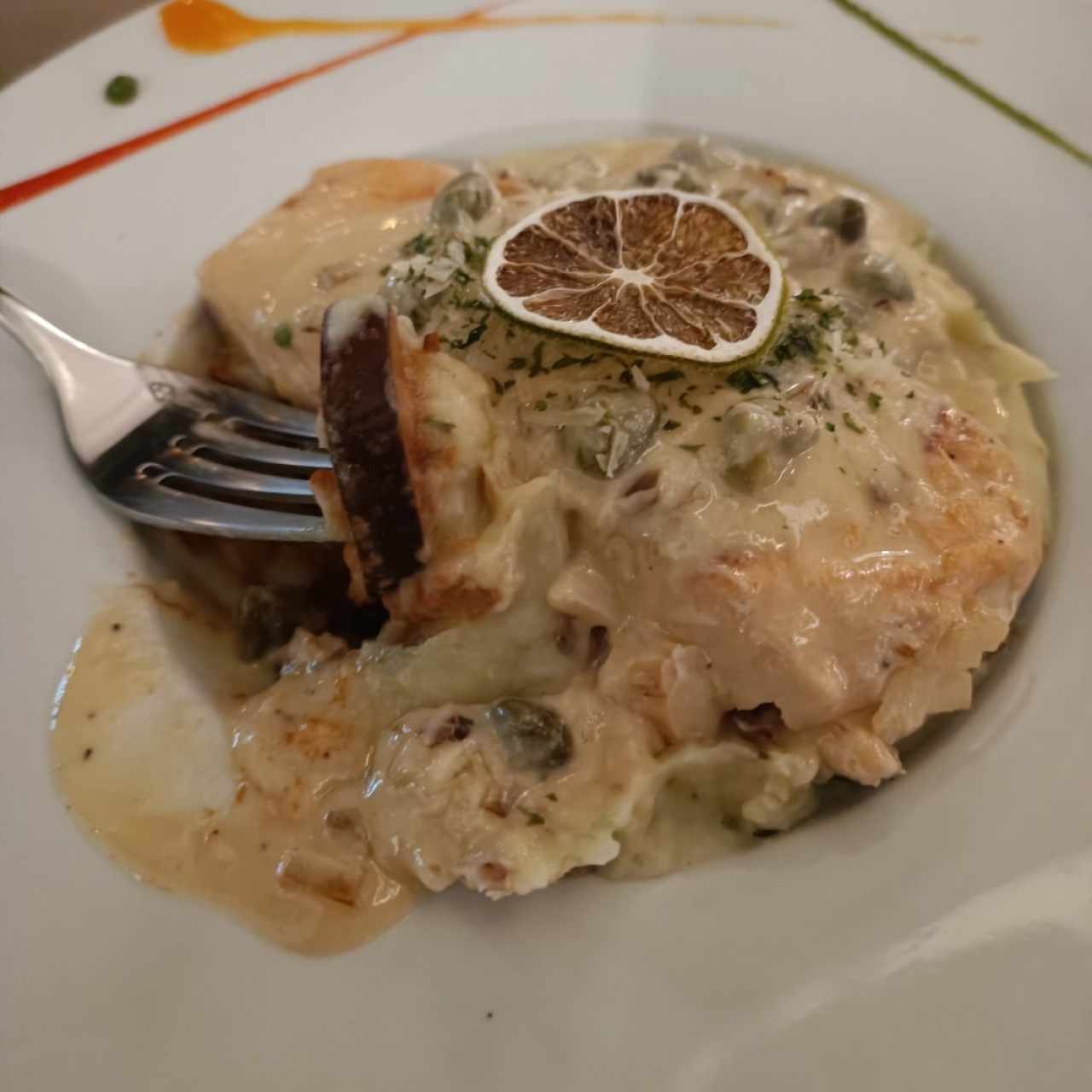 salmón con pure