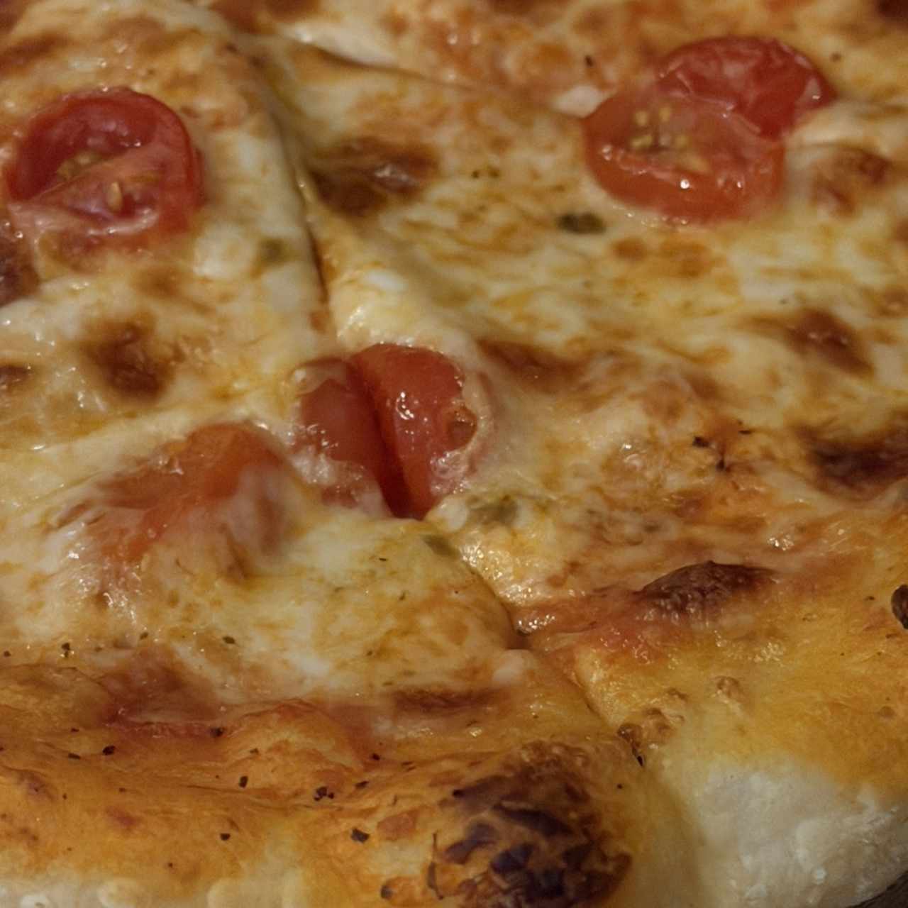 Pizza de queso y tomate 