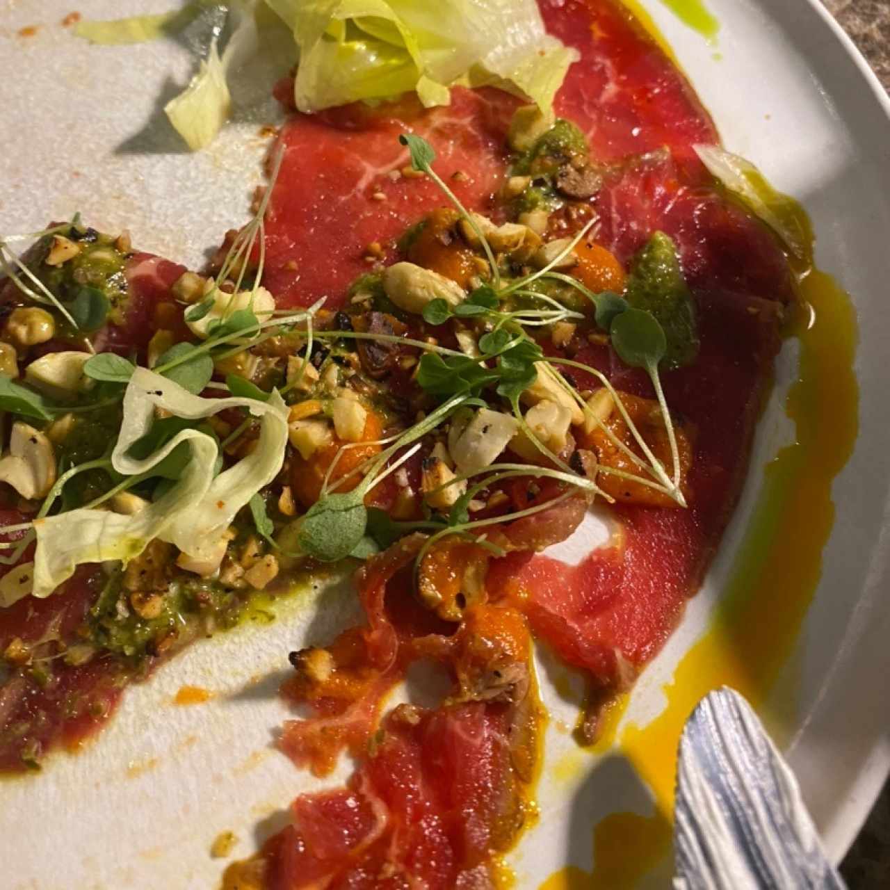 Carpaccio de res 
