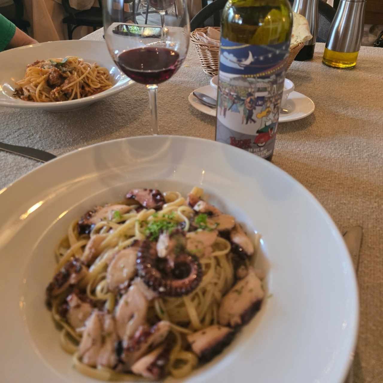 Linguine con Pulpo