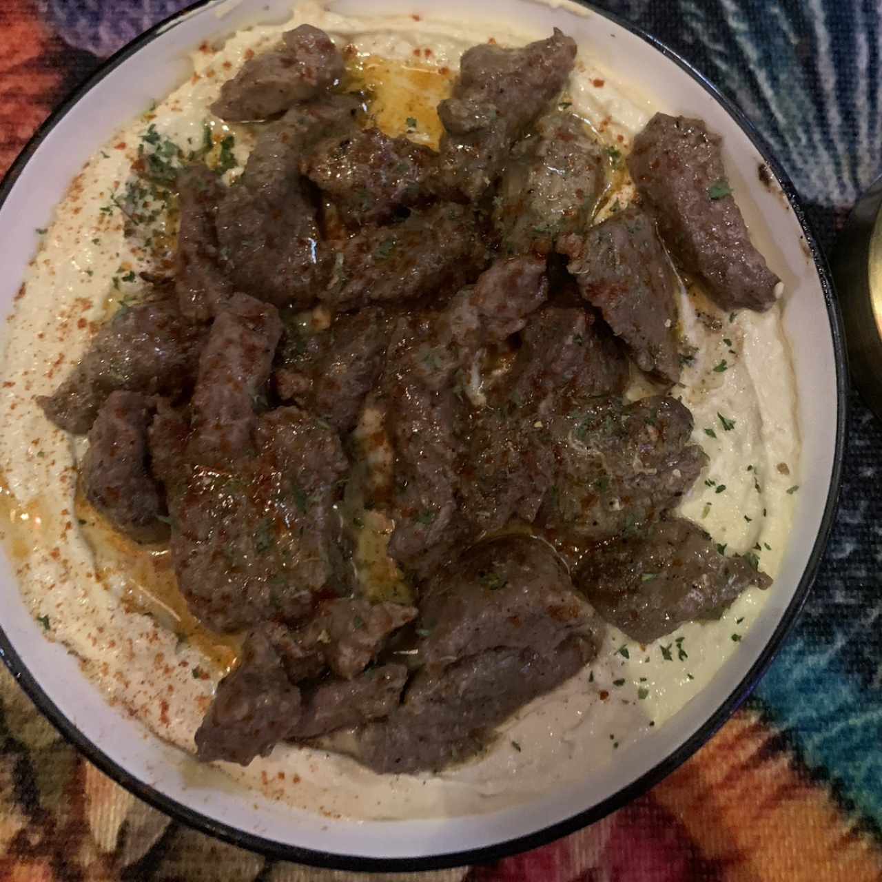 Hummus Con Carne o pollo