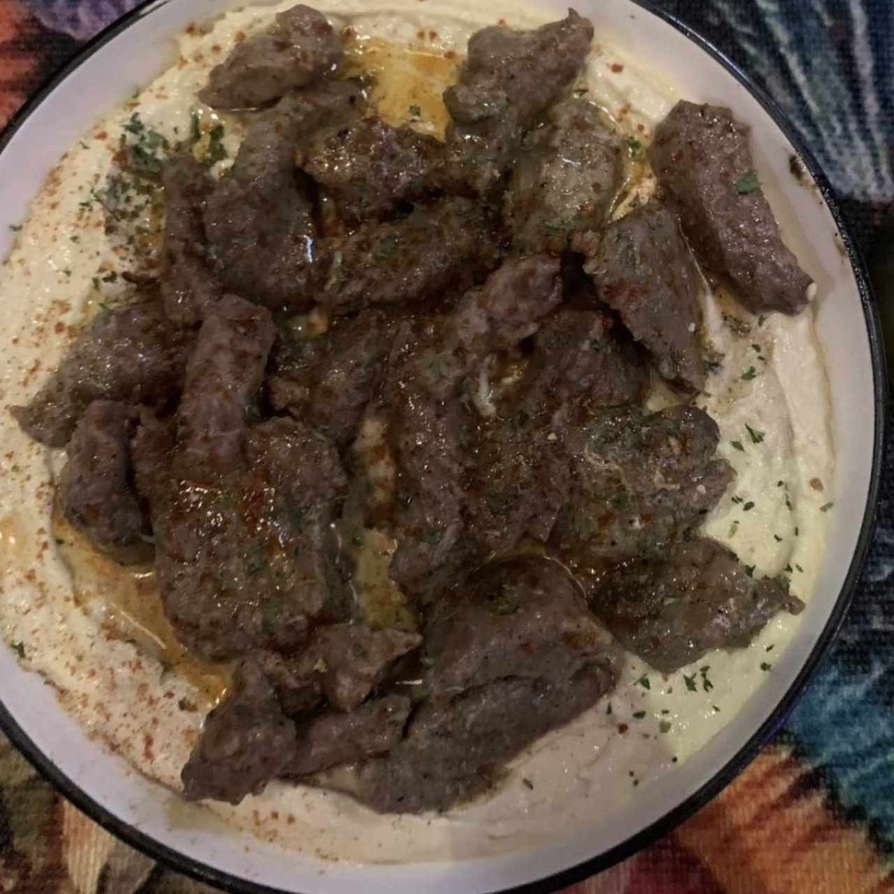 Humus con filete