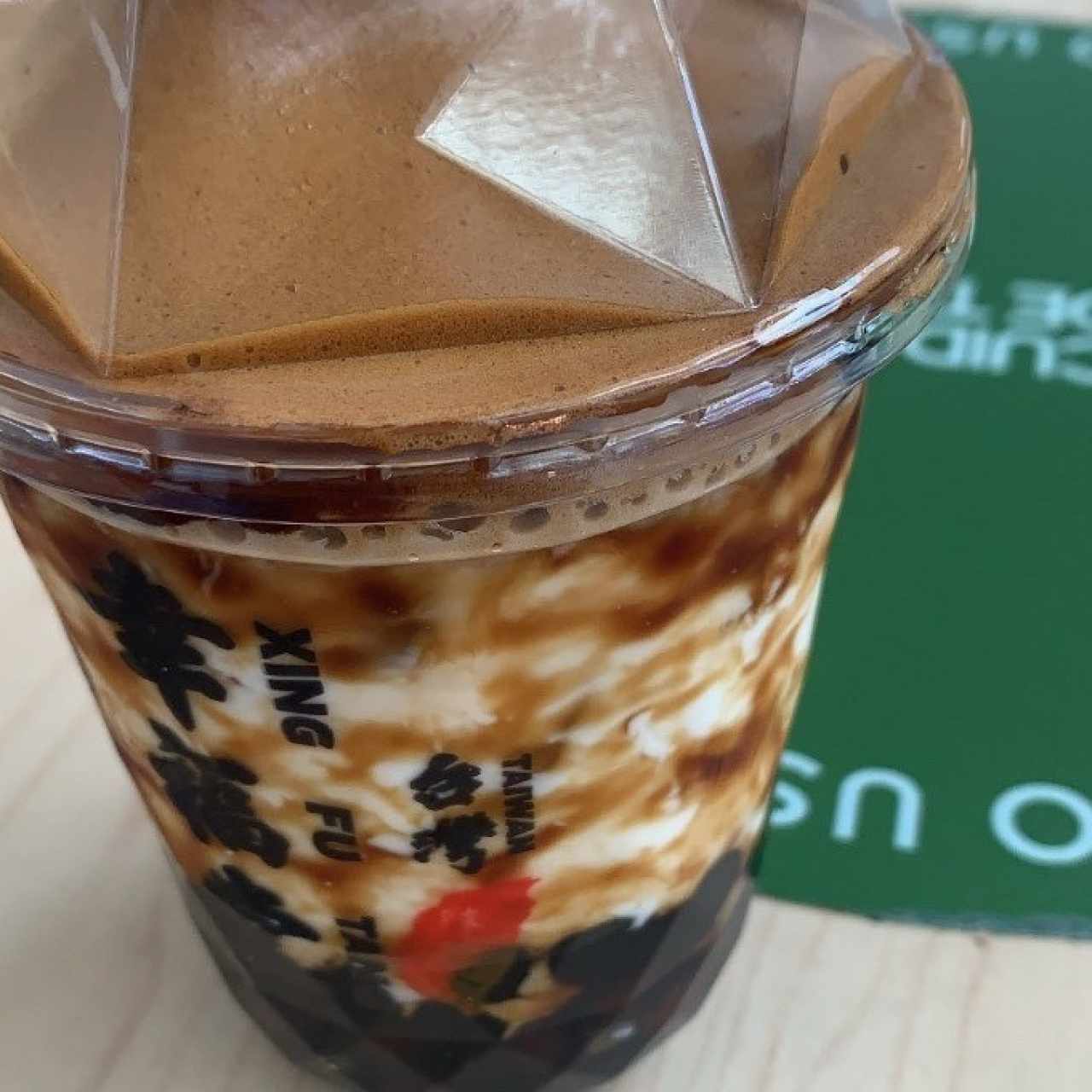 brown sugar bubble tea with dalgona coffee