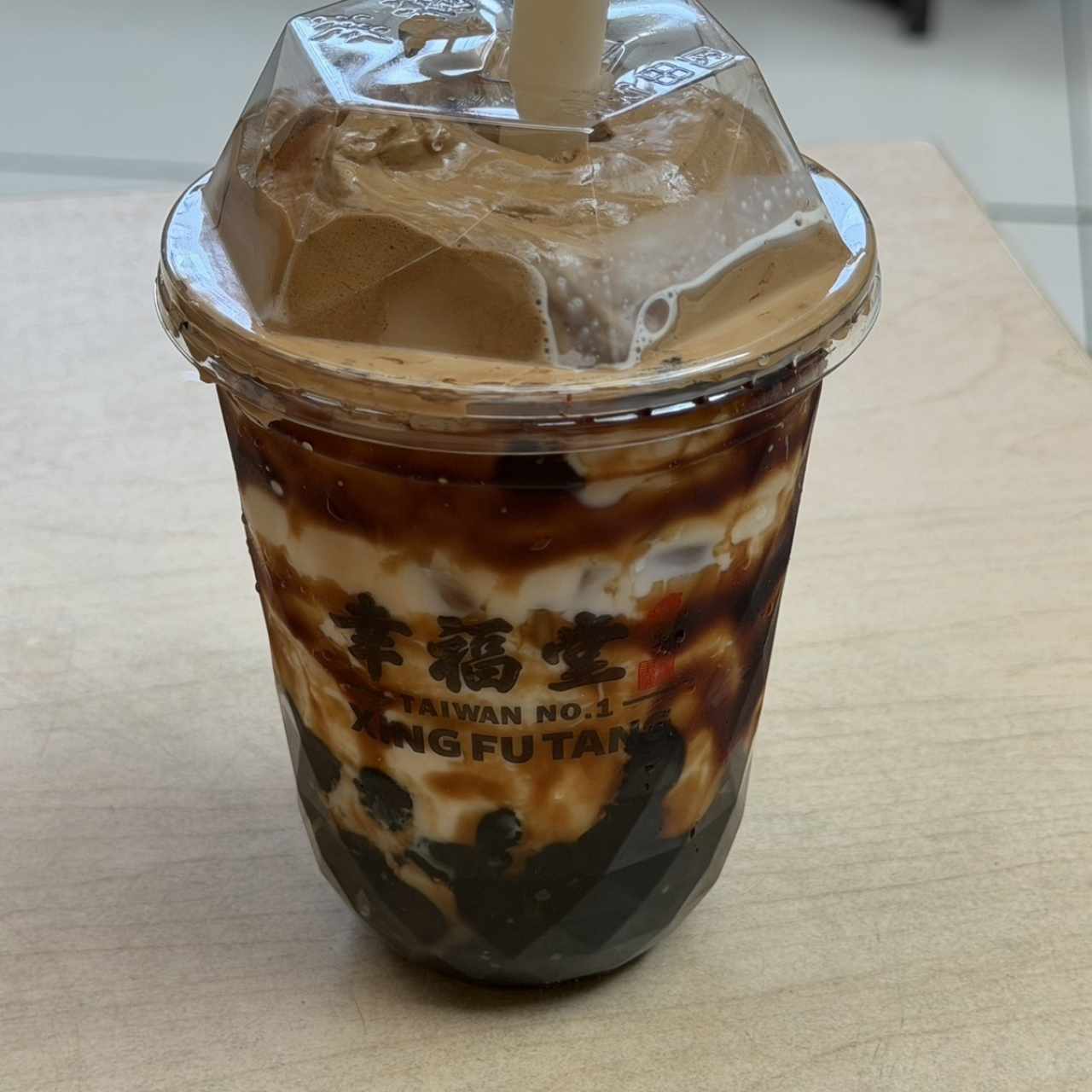 Brown Sugar Boba Milk with Dalgona Coffee