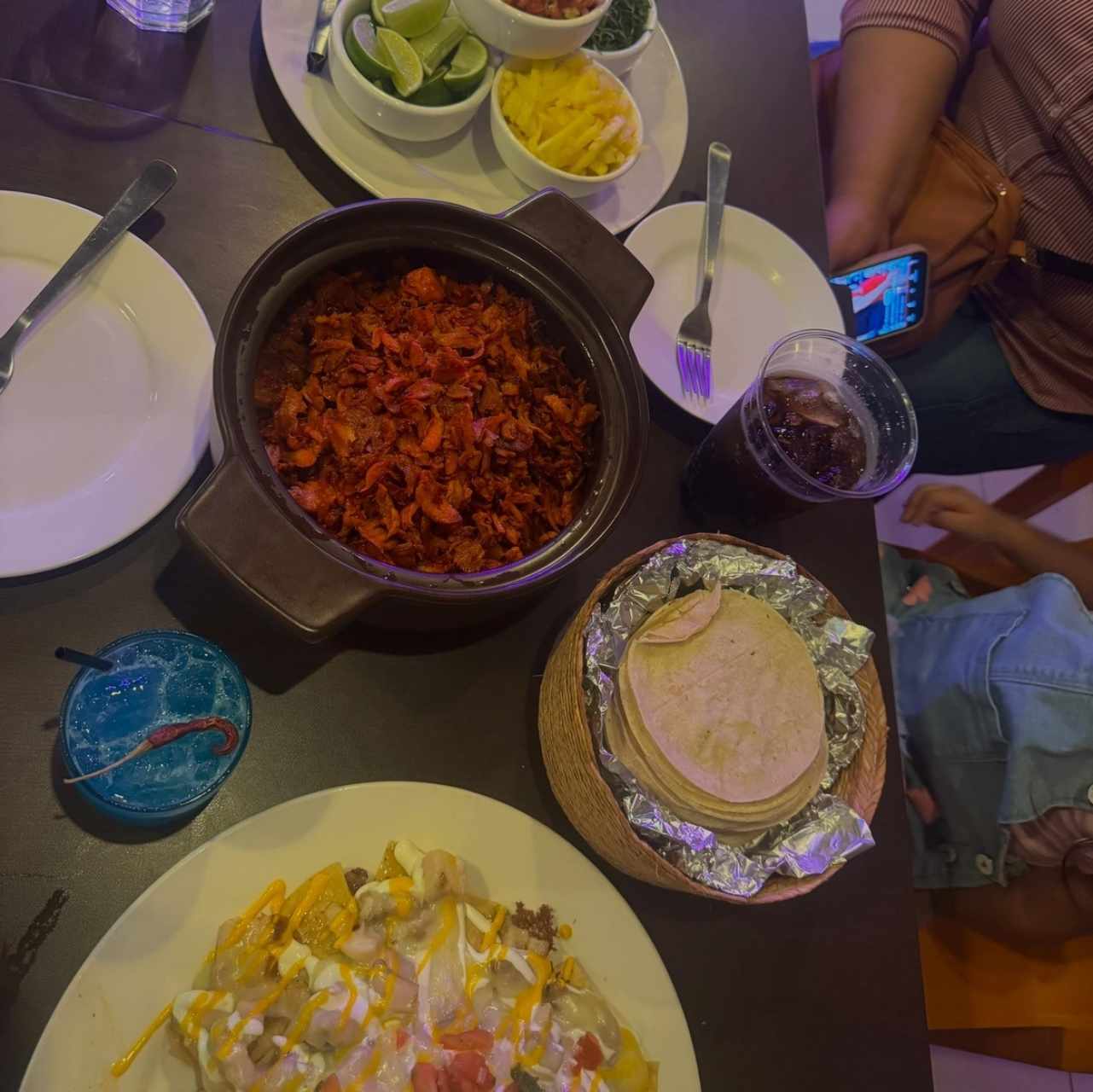 Nachos Combinados, 1 kilo de tacos al pastor