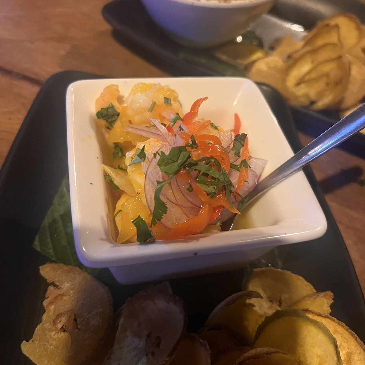 Ceviche Camarón con Maracuyá
