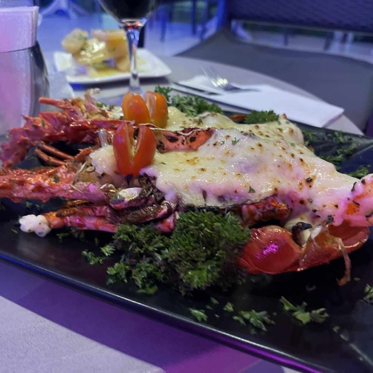 Mariscos - Langosta Gratinada