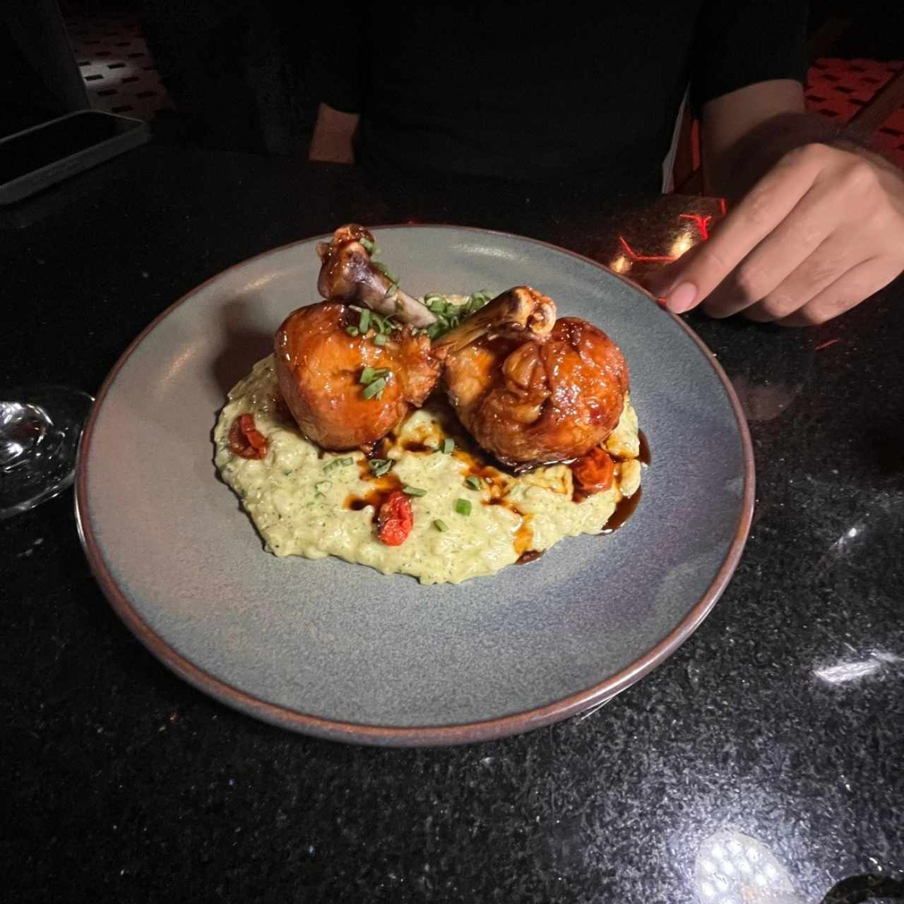 Pollo al Jardin con Risotto