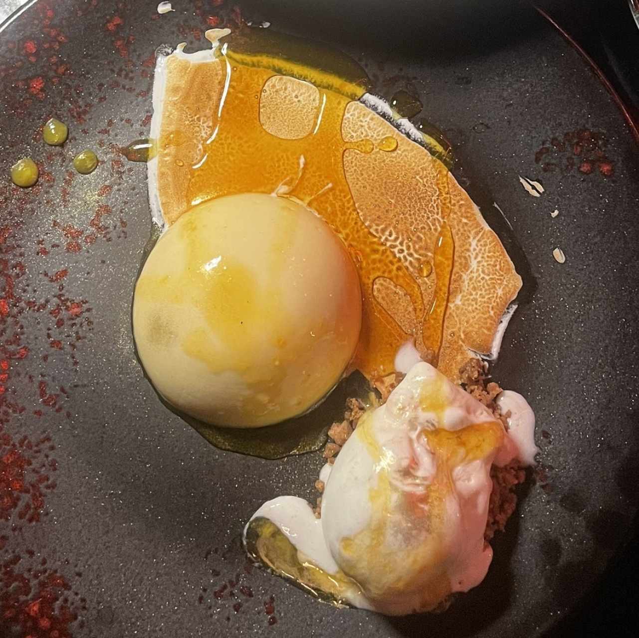 Maracuyá con helado de vainilla
