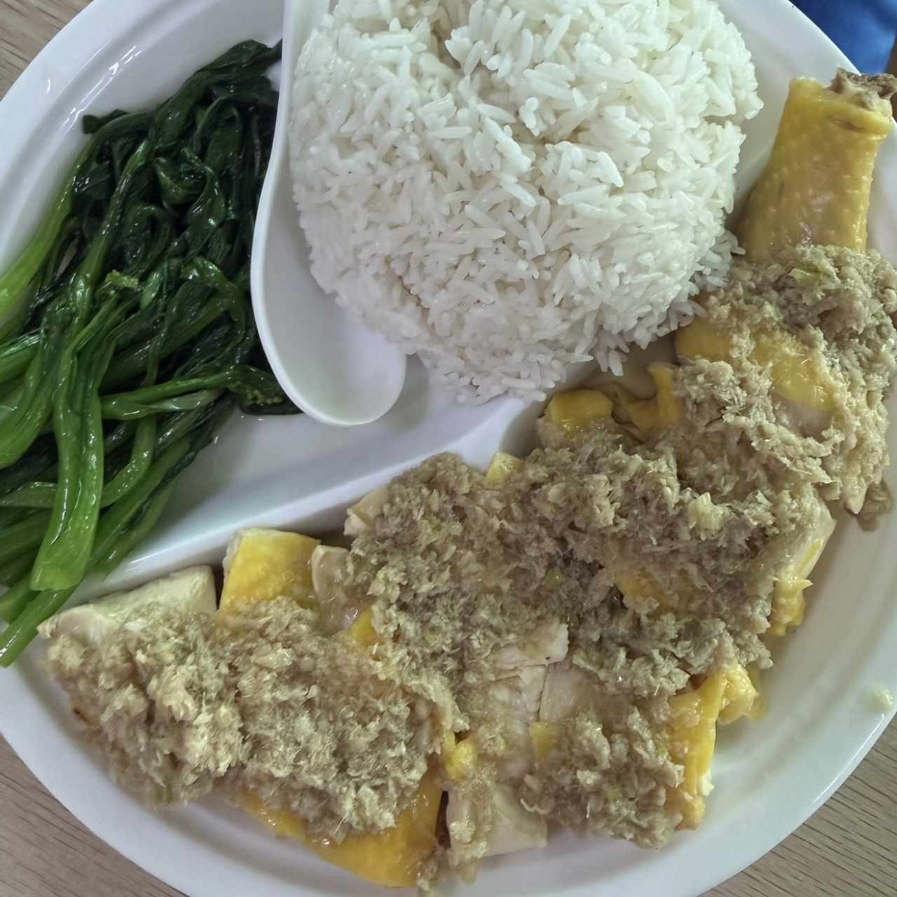 Gallina con salsa de jengibre