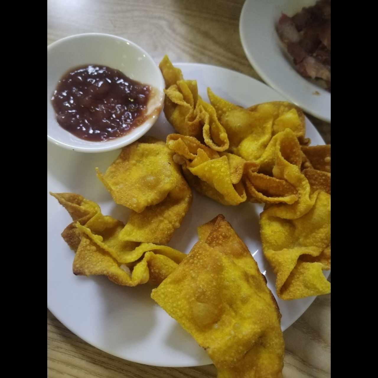 Wanton de camarones 