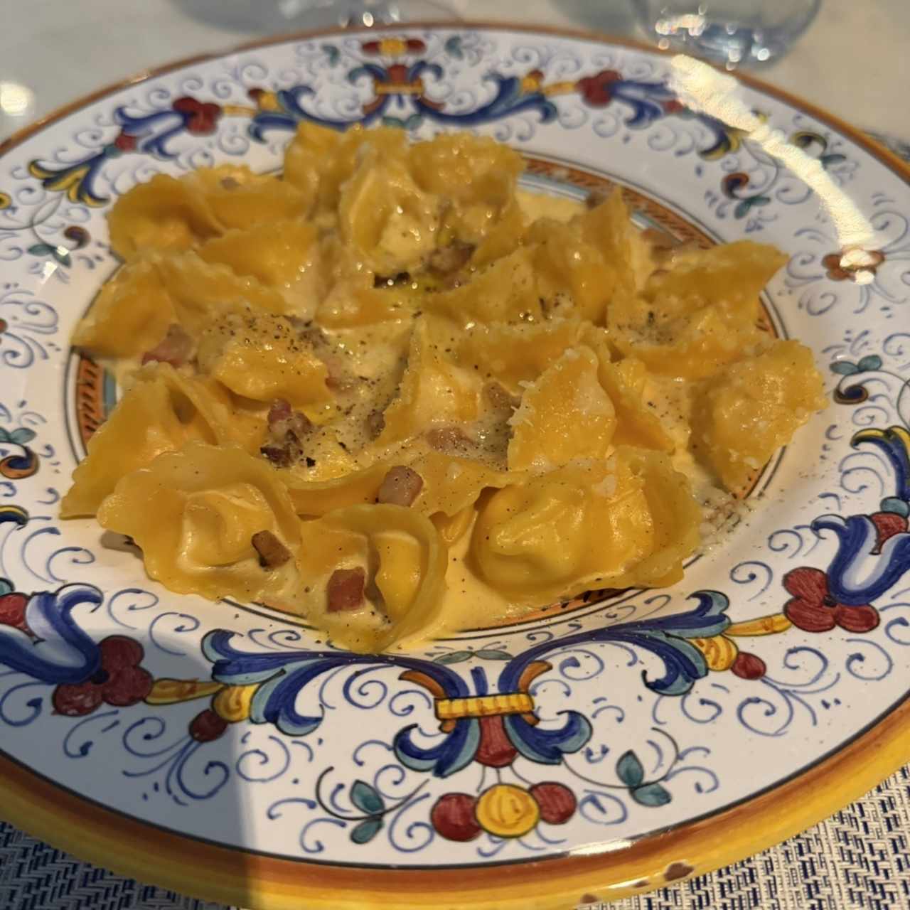 Capelletti alla Carbonara Romana