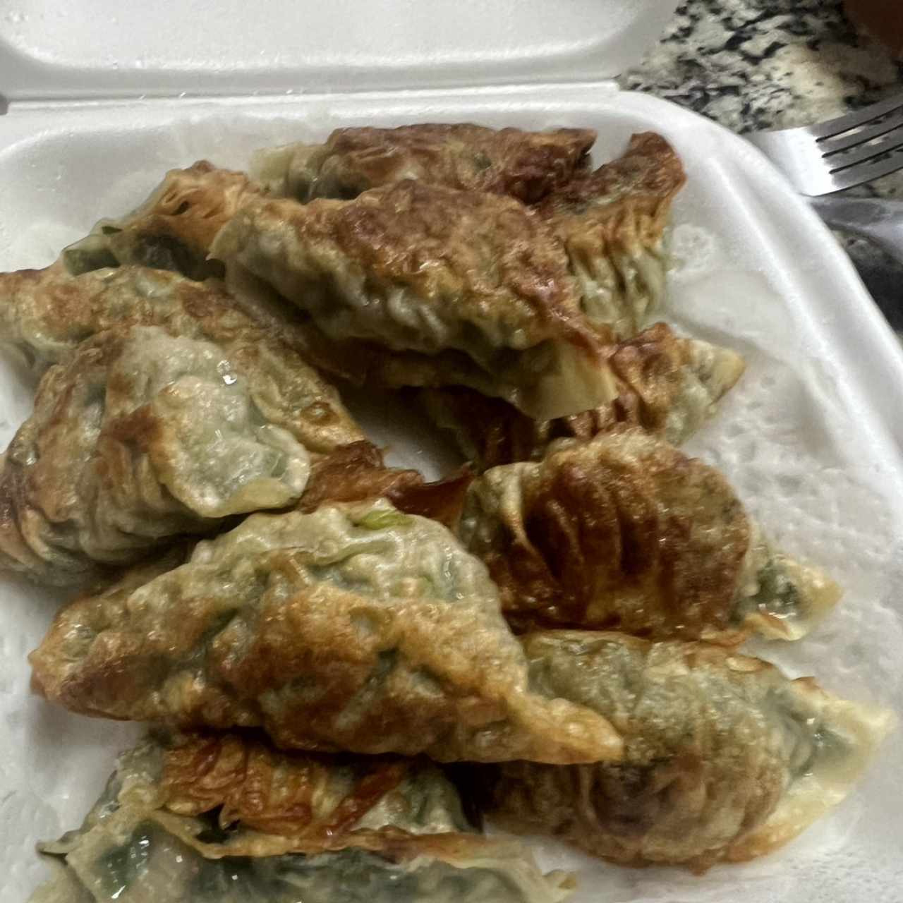 Dumpling de puerco con cebollina