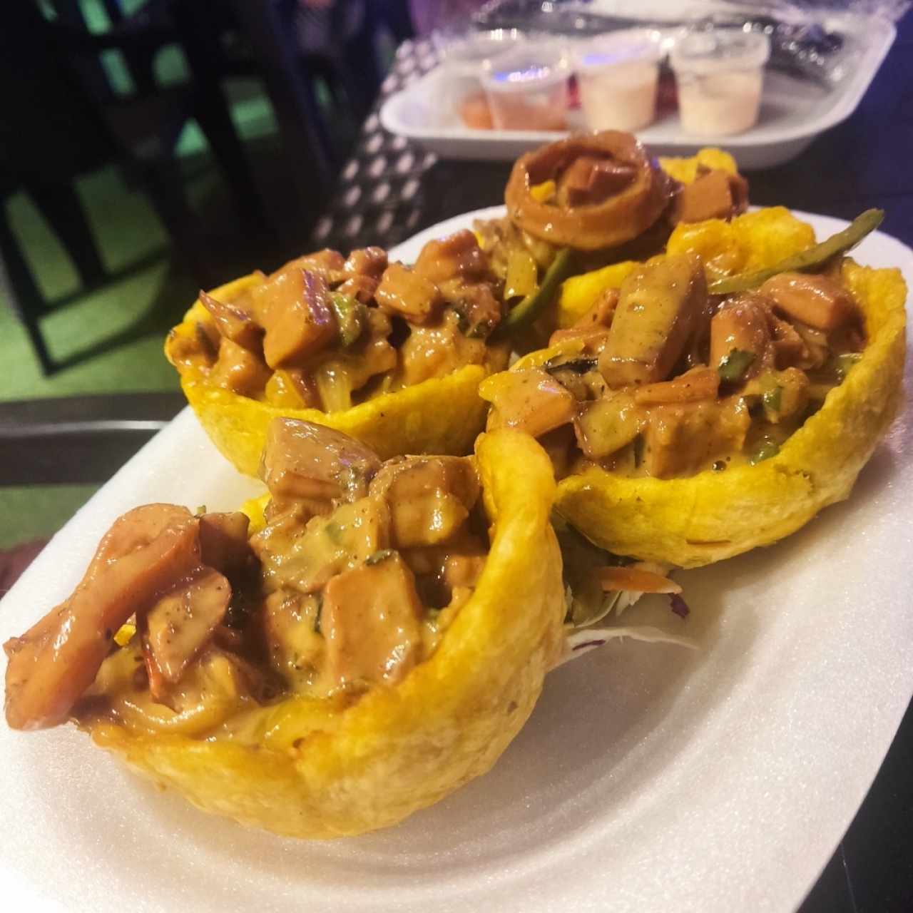 Platillos - Patacones Rellenos Mariscos