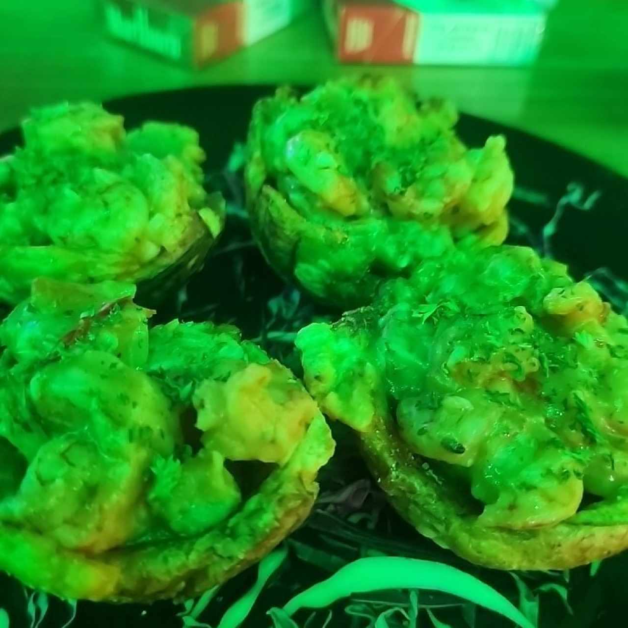 Patacones Rellenos de Camarón