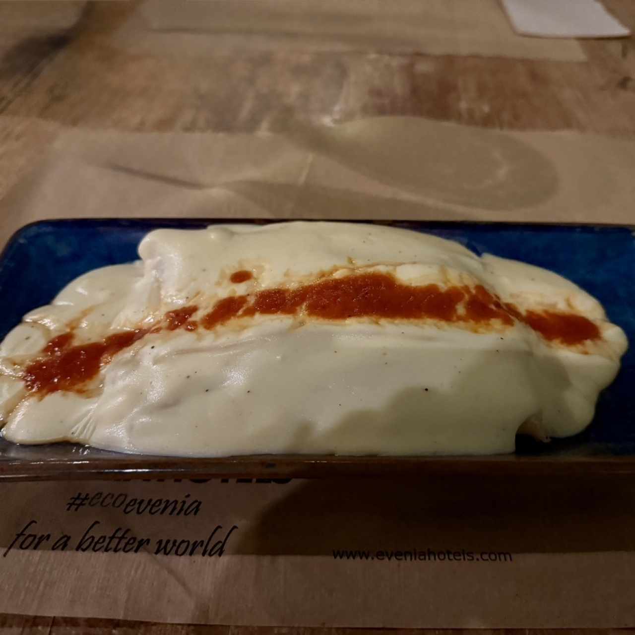 Canelón de pescado y langostino