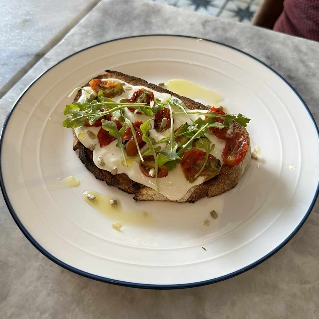 Tostada de straccietella
