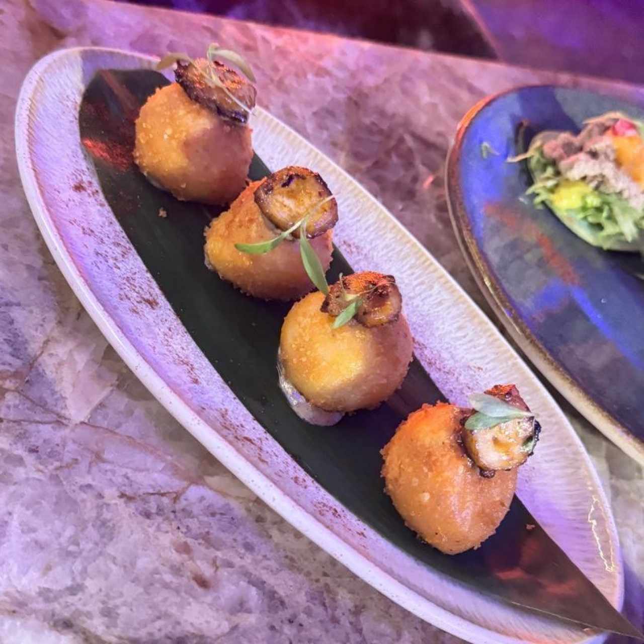 Entrada de croquetas de pulpo