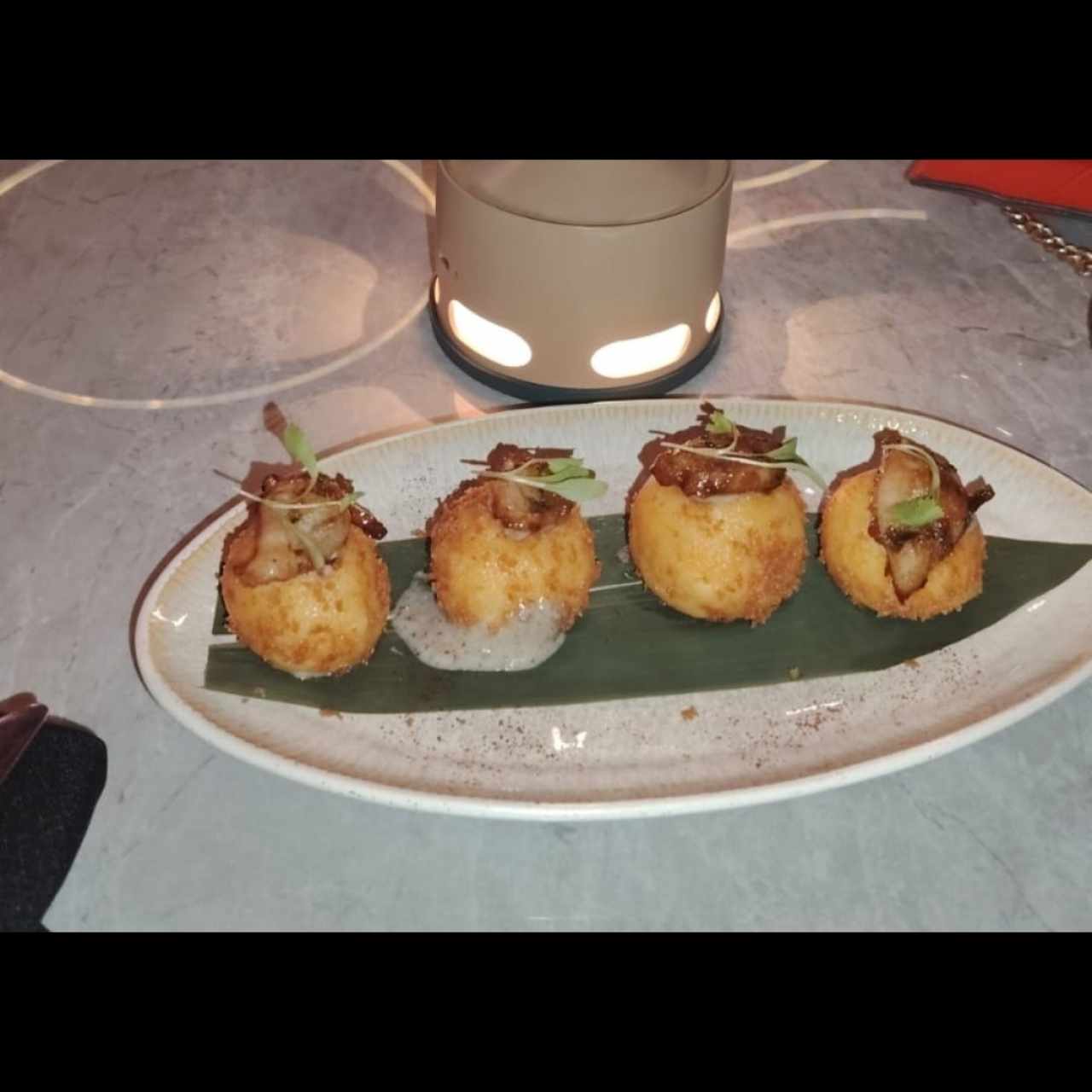 croquetas de Parmesano y pulpo