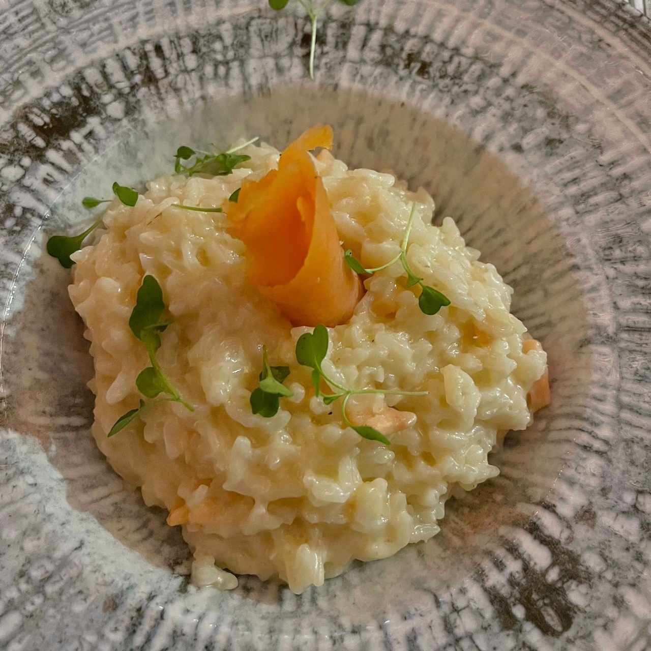 Risotto al Mascarpone e Salmone al Tartufo