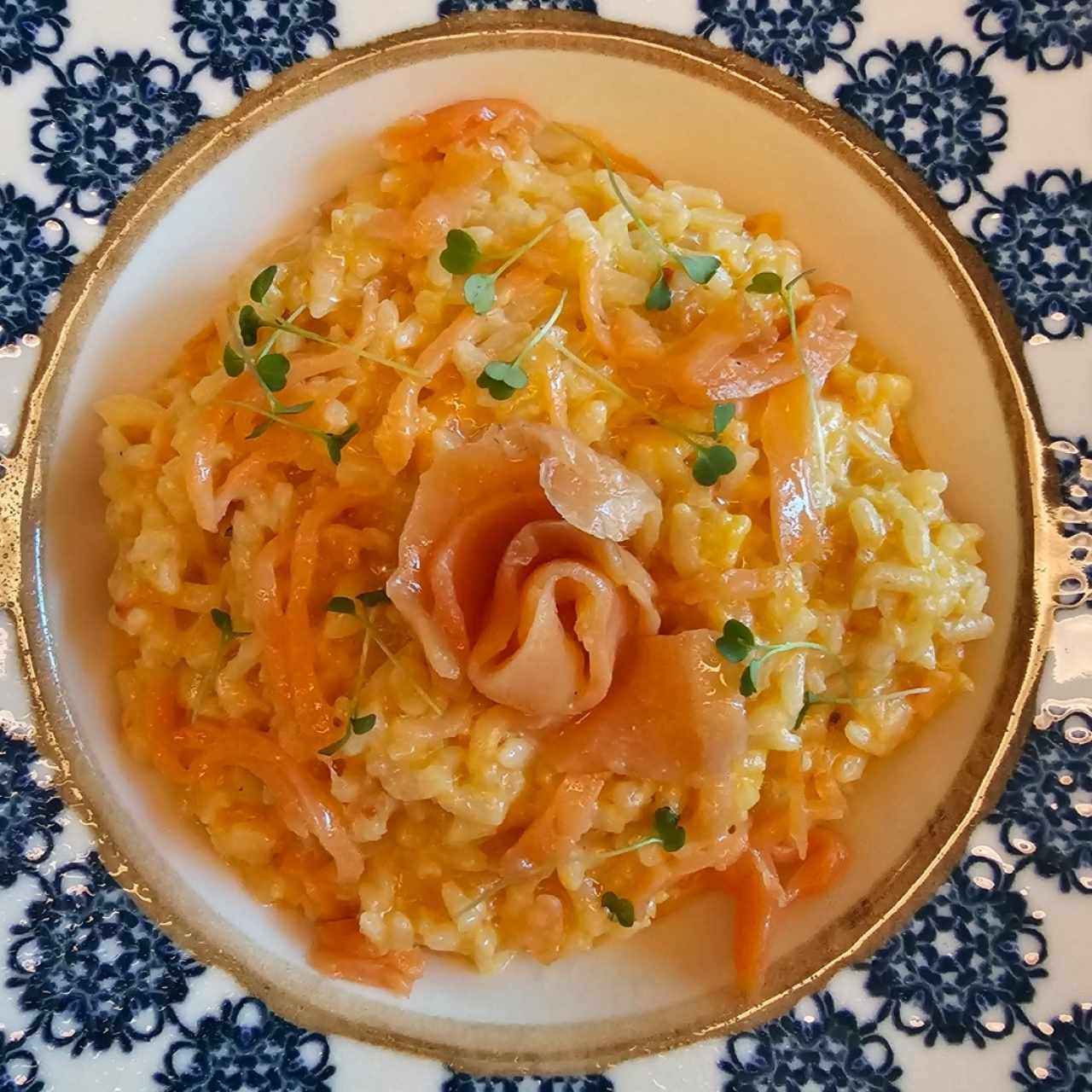 Risotto al Mascarpone e Salmone al Tartufo