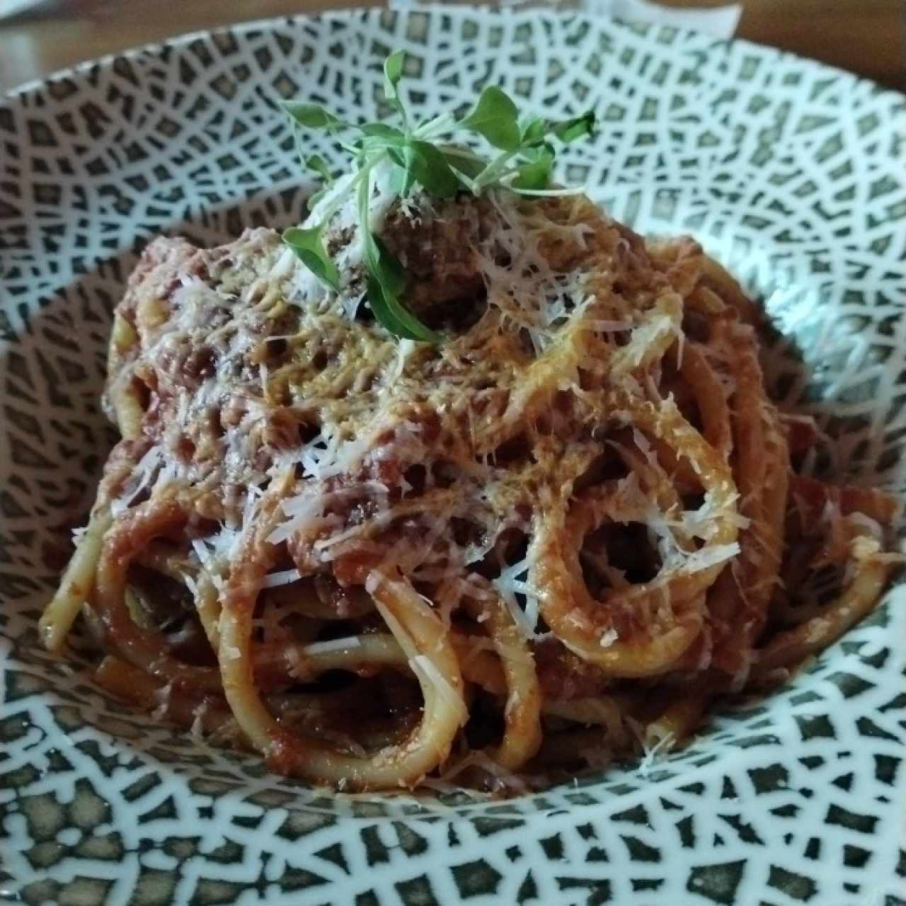 Bucatini con Polpette D'Agnelo