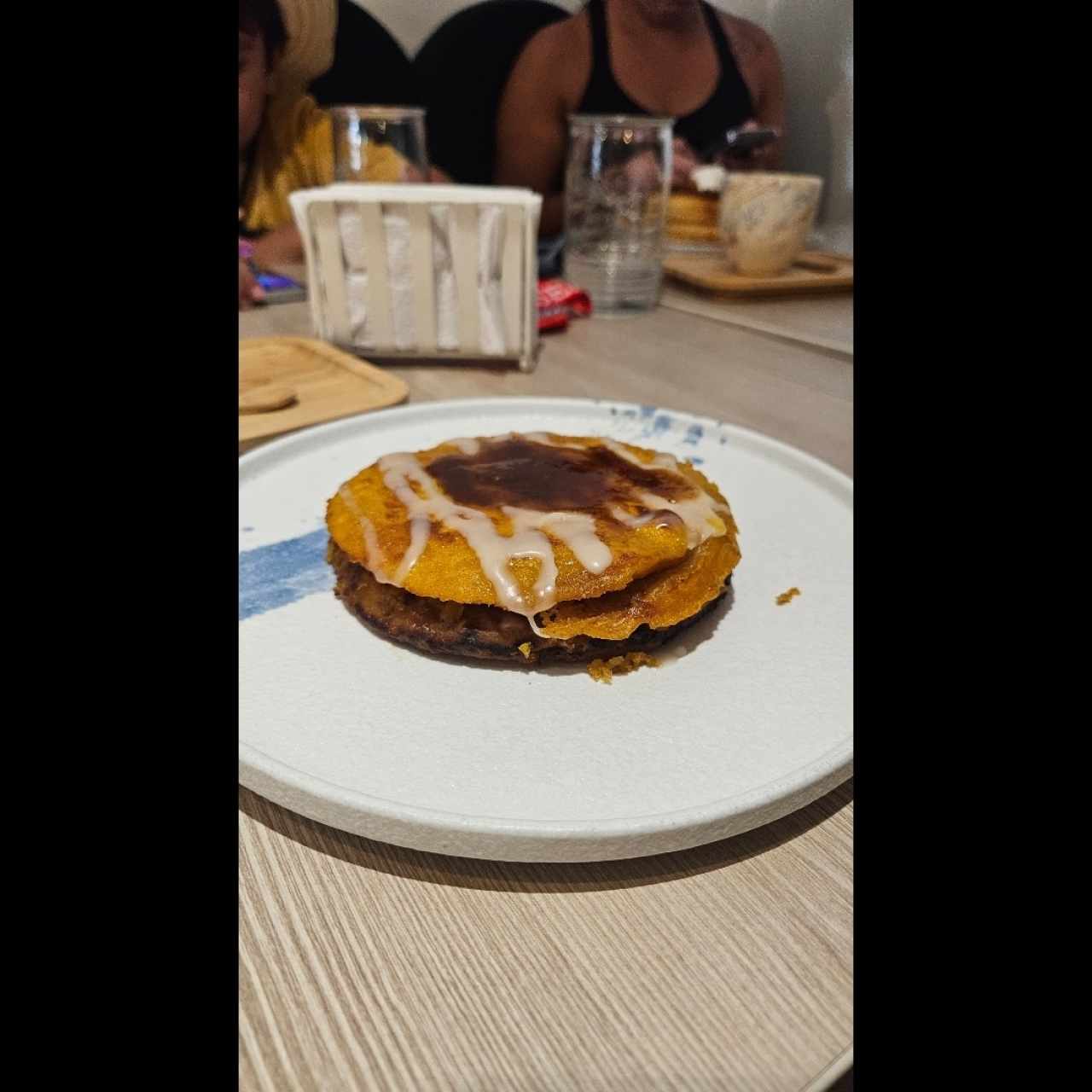 Cinnamon roll pumpkin pancake