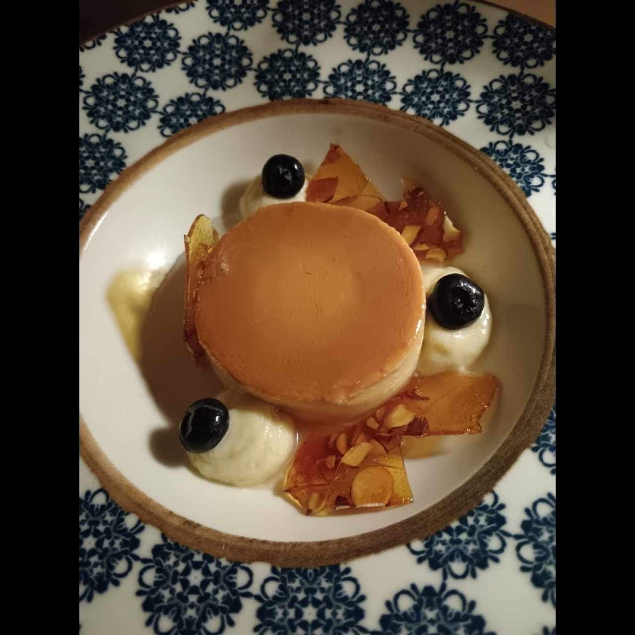 Flan de limón 