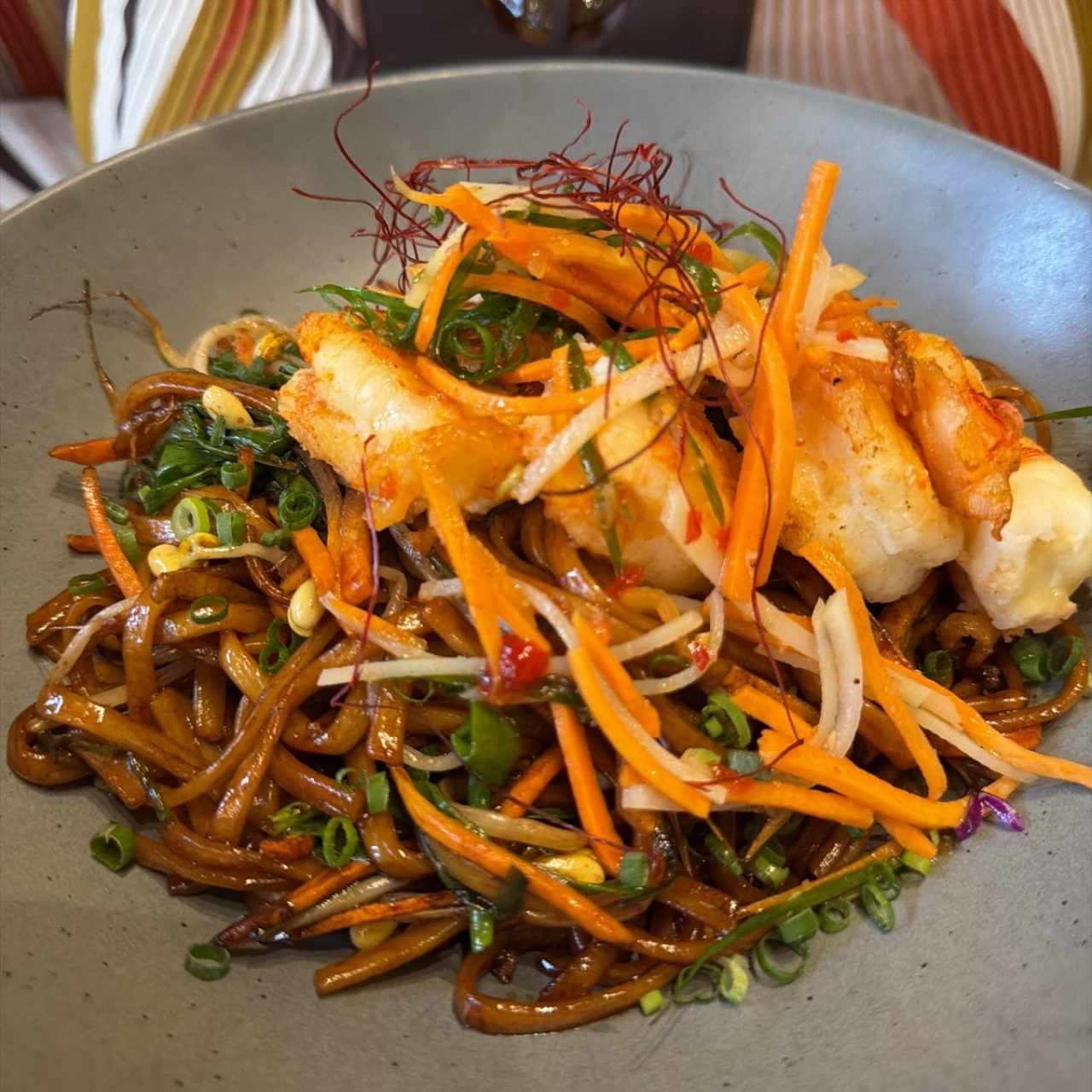 Shanghai con langostinos 