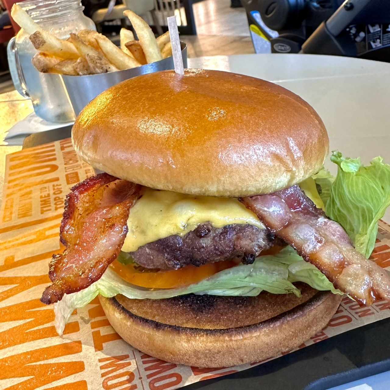 Bacon cheddar cheeseburger $13.99