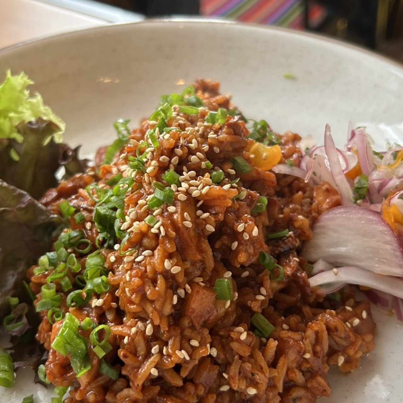 Arroz con mariscos nikkei