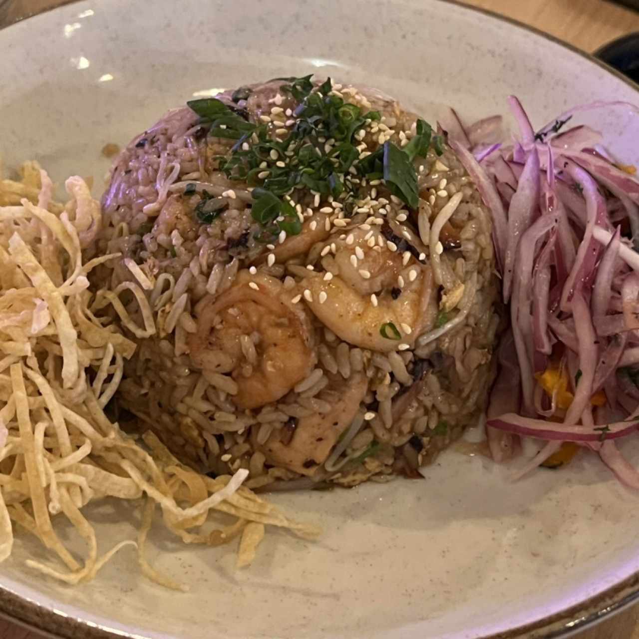 Arroz con mariscos nikkei