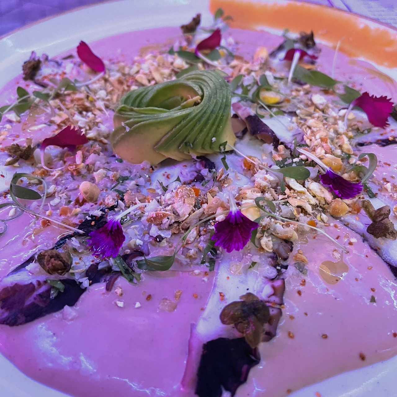 Tiradito de pulpo al olivo