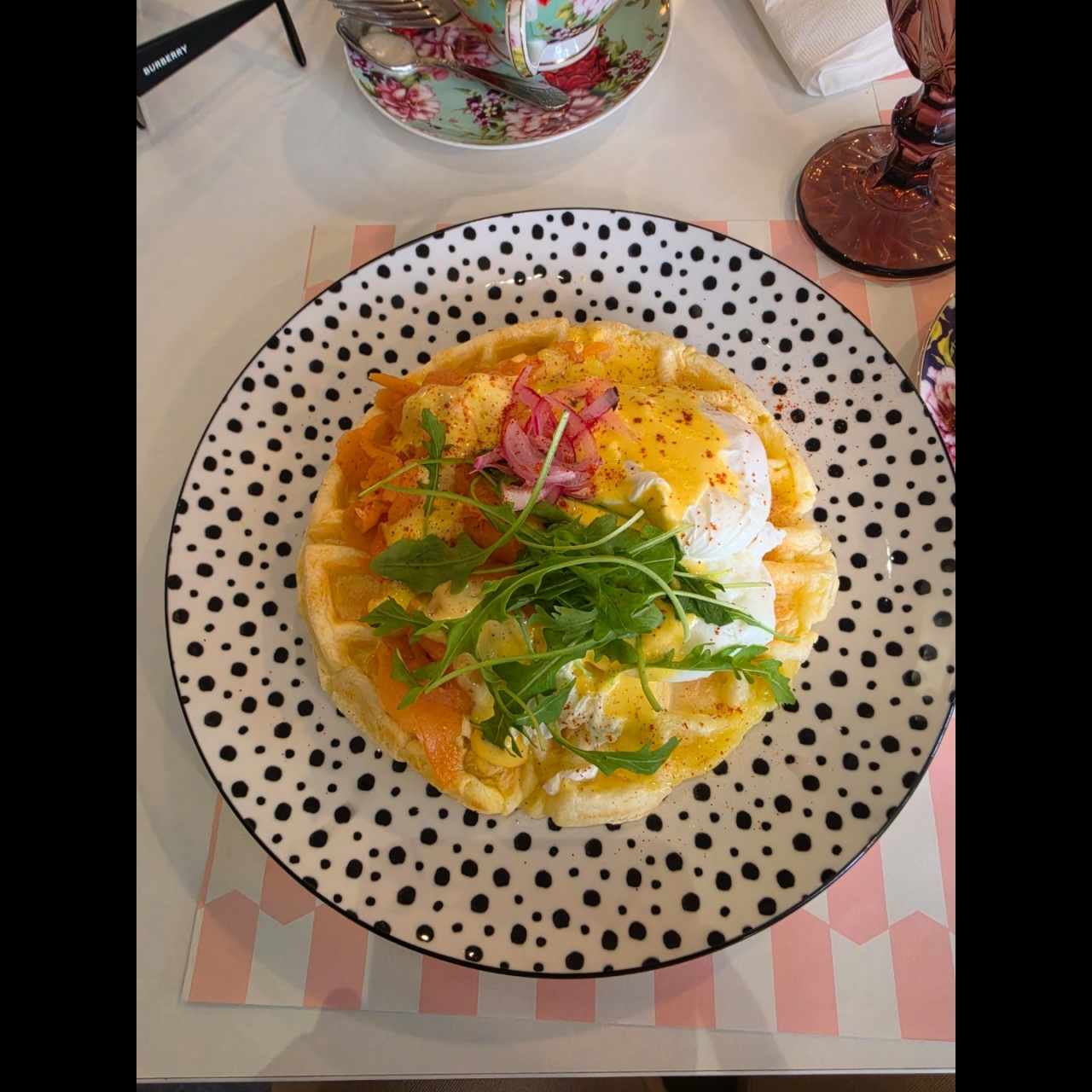 Salmon Benedictine Yuca Waffles
