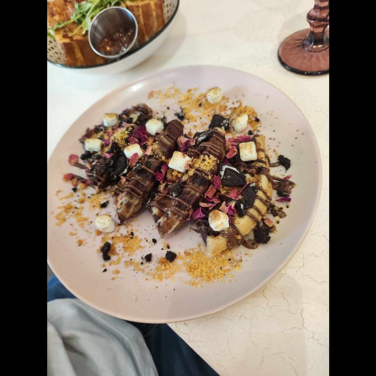 waffles de oreo