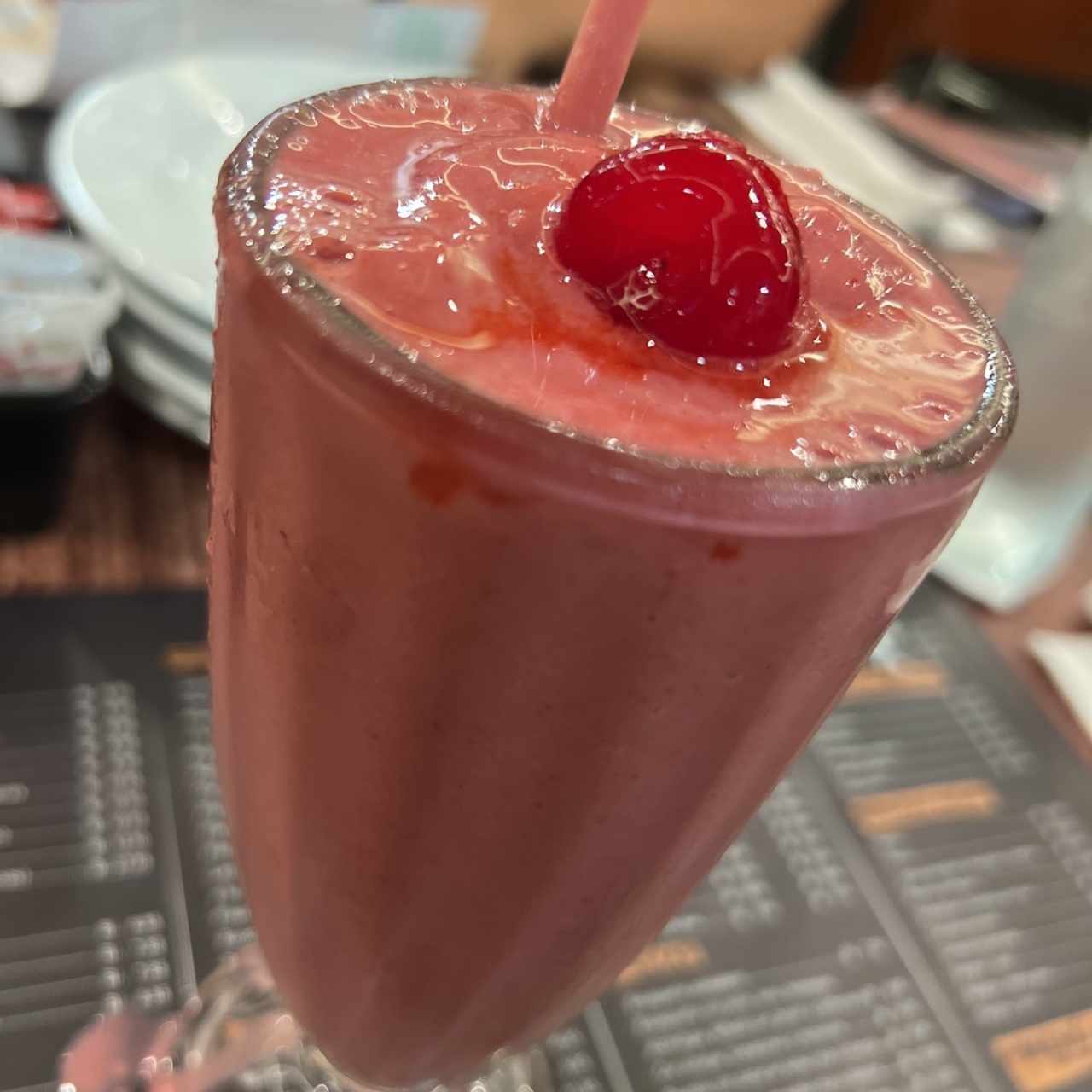 Batido de fresa en leche