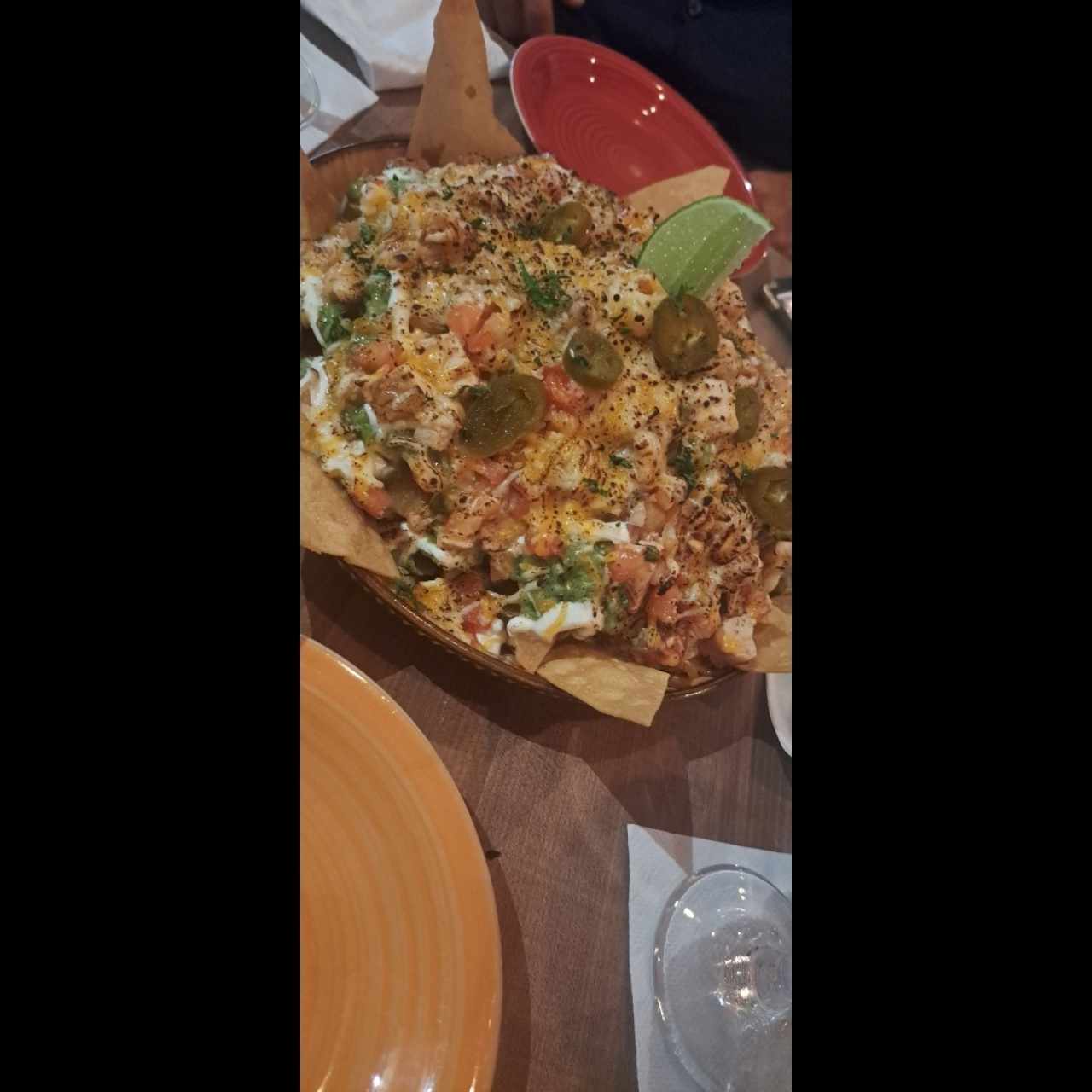 Nachos el Grande con pollo