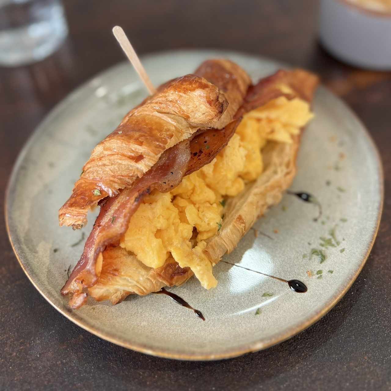 Croissant egg bacon 