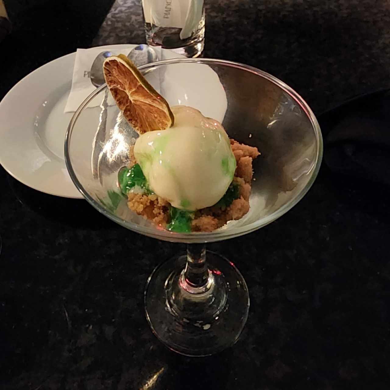 Sorbete cítrico de yuzu