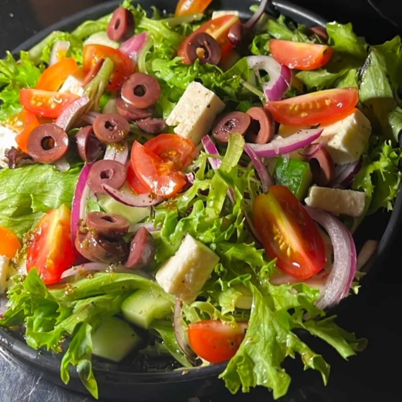 Ensalada de la huerta con balsámico