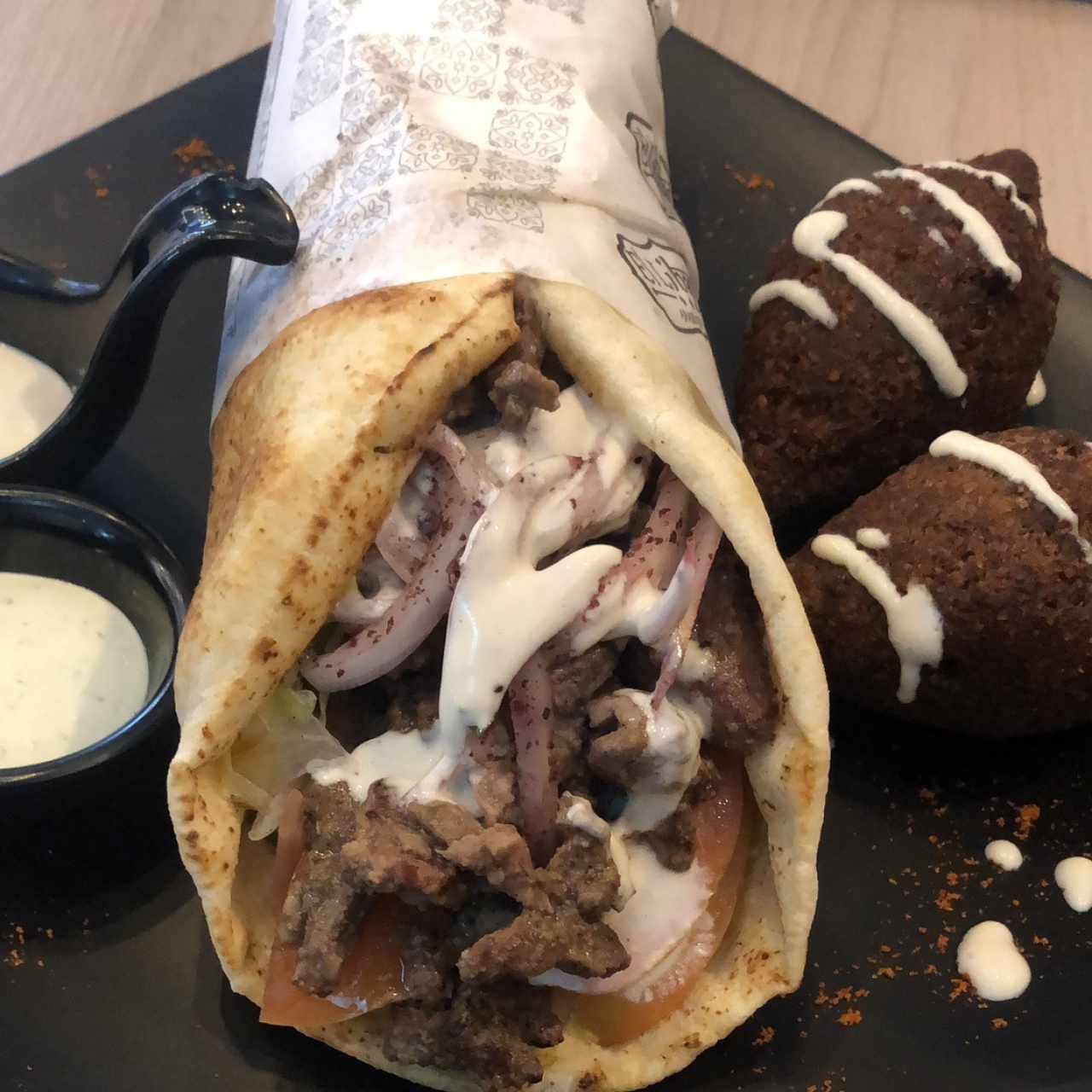 Shawarma de carne con kibbe