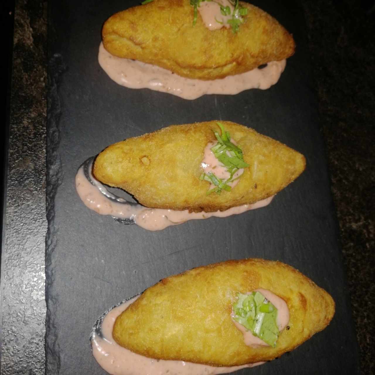 Carimañolas rellenas de Pulpo