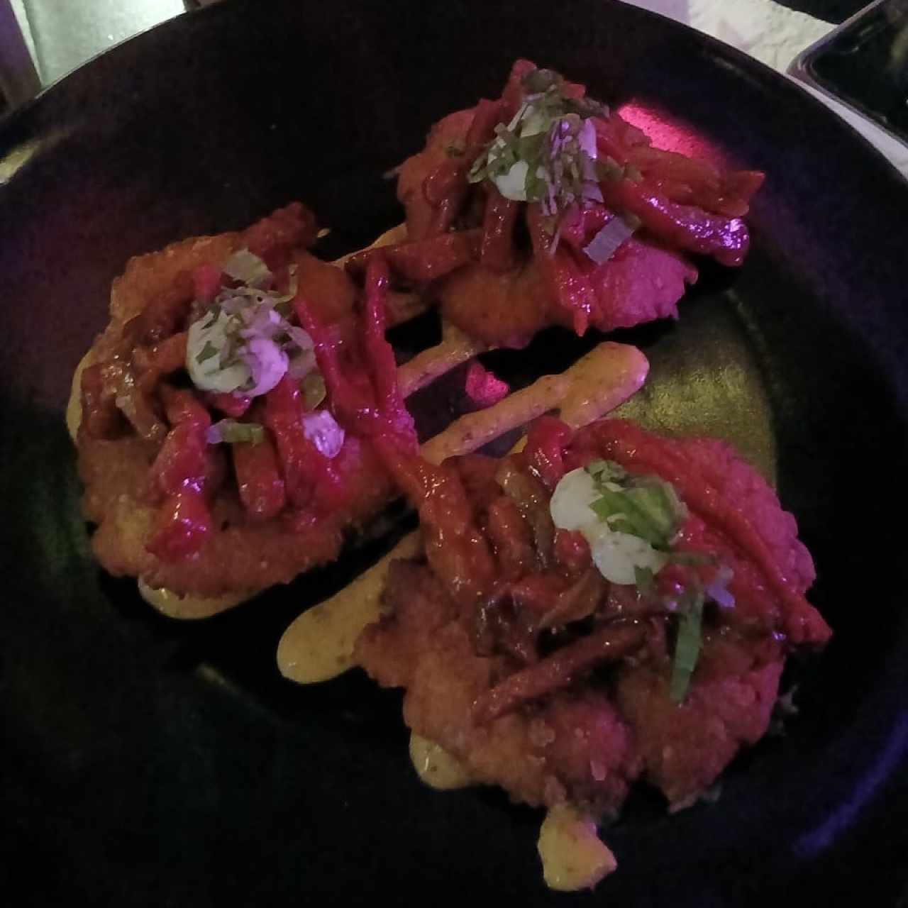 Torrejitas de Maíz nuevo con ropa vieja de Tasajo (3 unid)