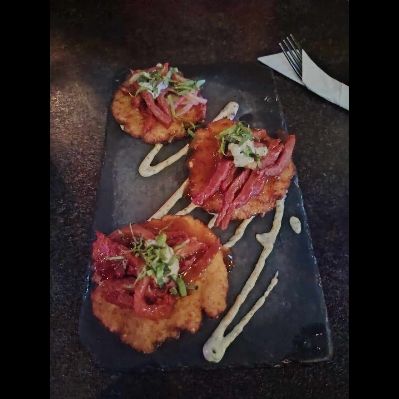 Torrejitas de Maíz nuevo con ropa vieja de Tasajo (3 unid)