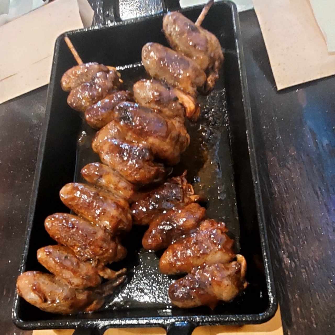Corazonada (corazon de pollo), jamas lo habia probado, saben qué, una delicia.