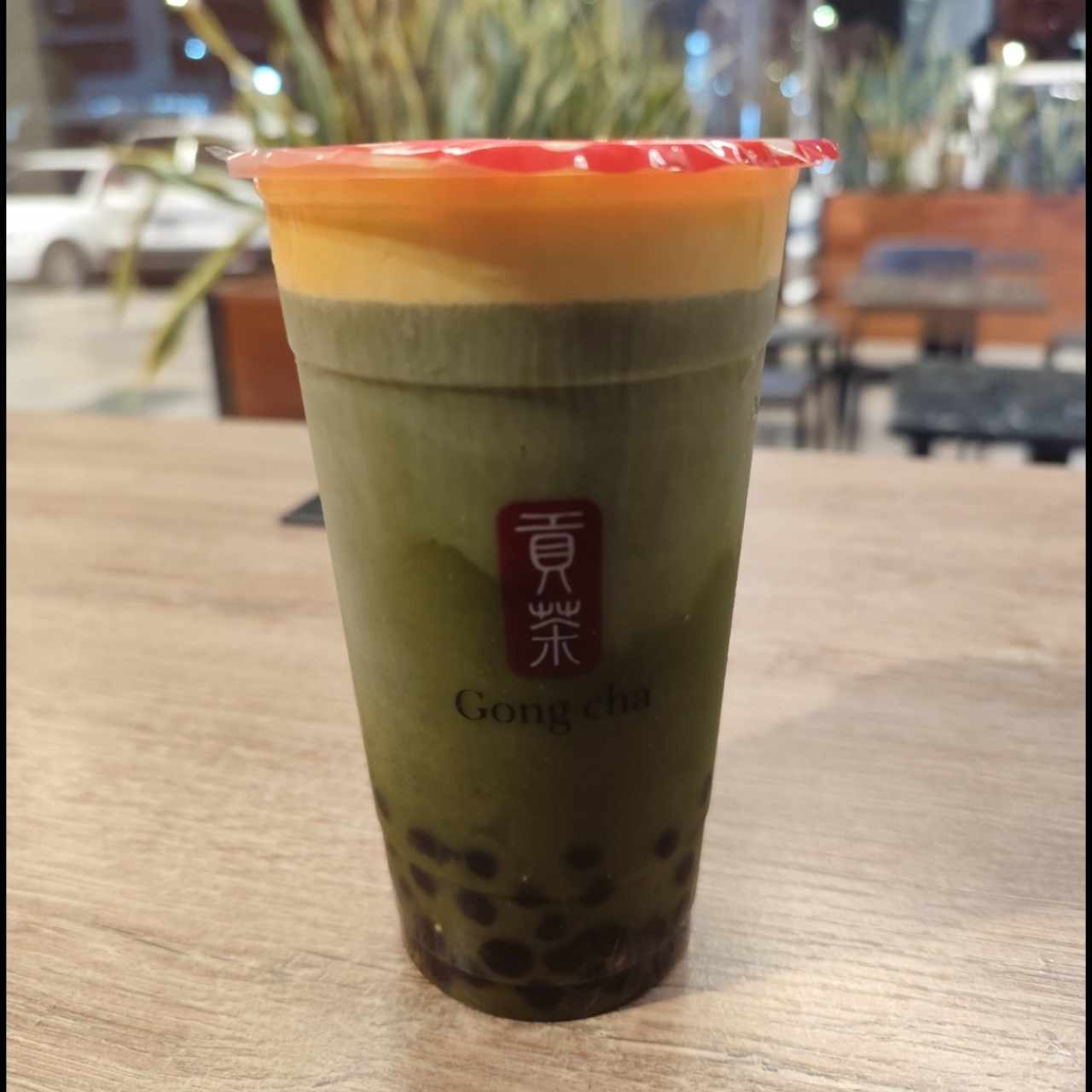 Matcha tea with milk