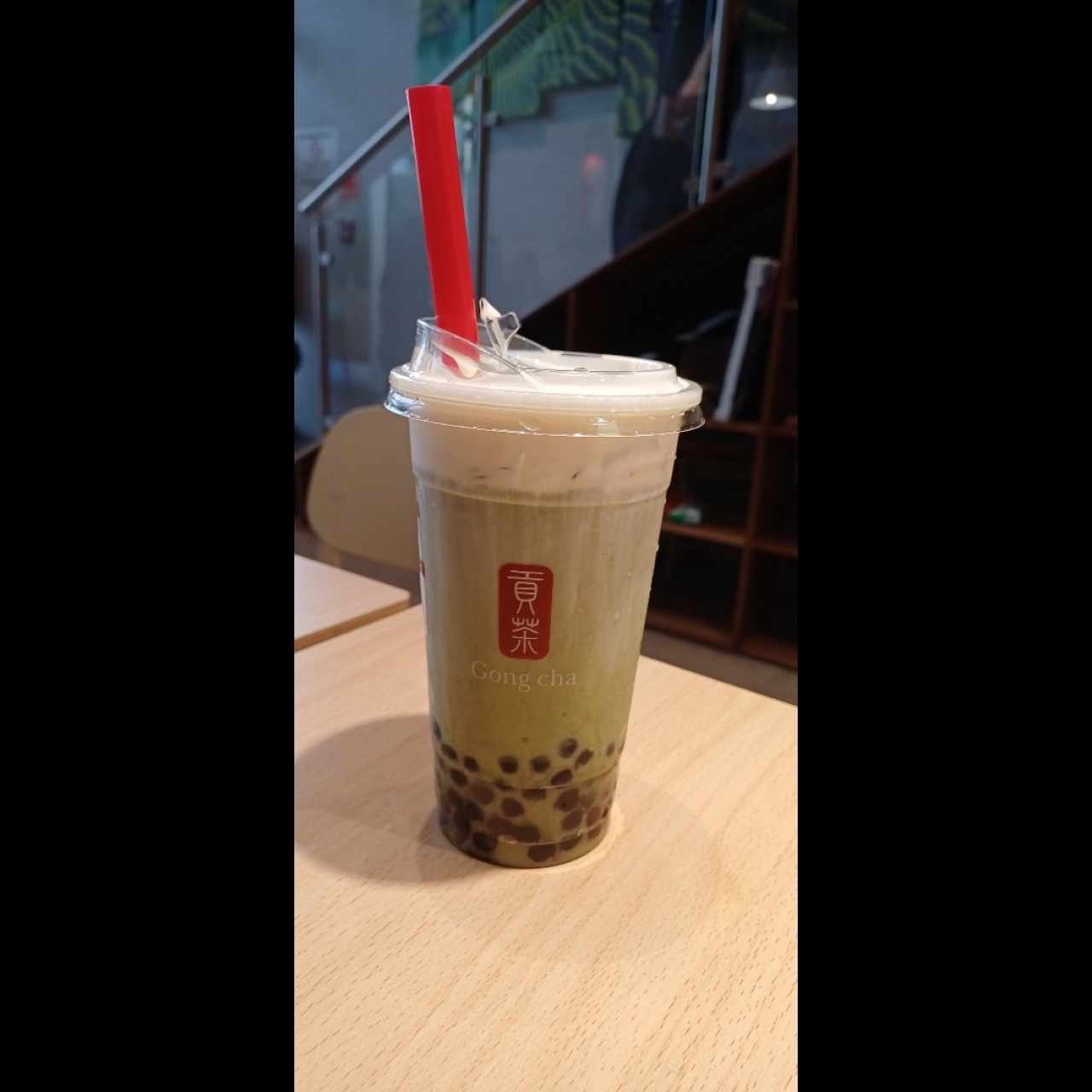 Matcha tea with milk