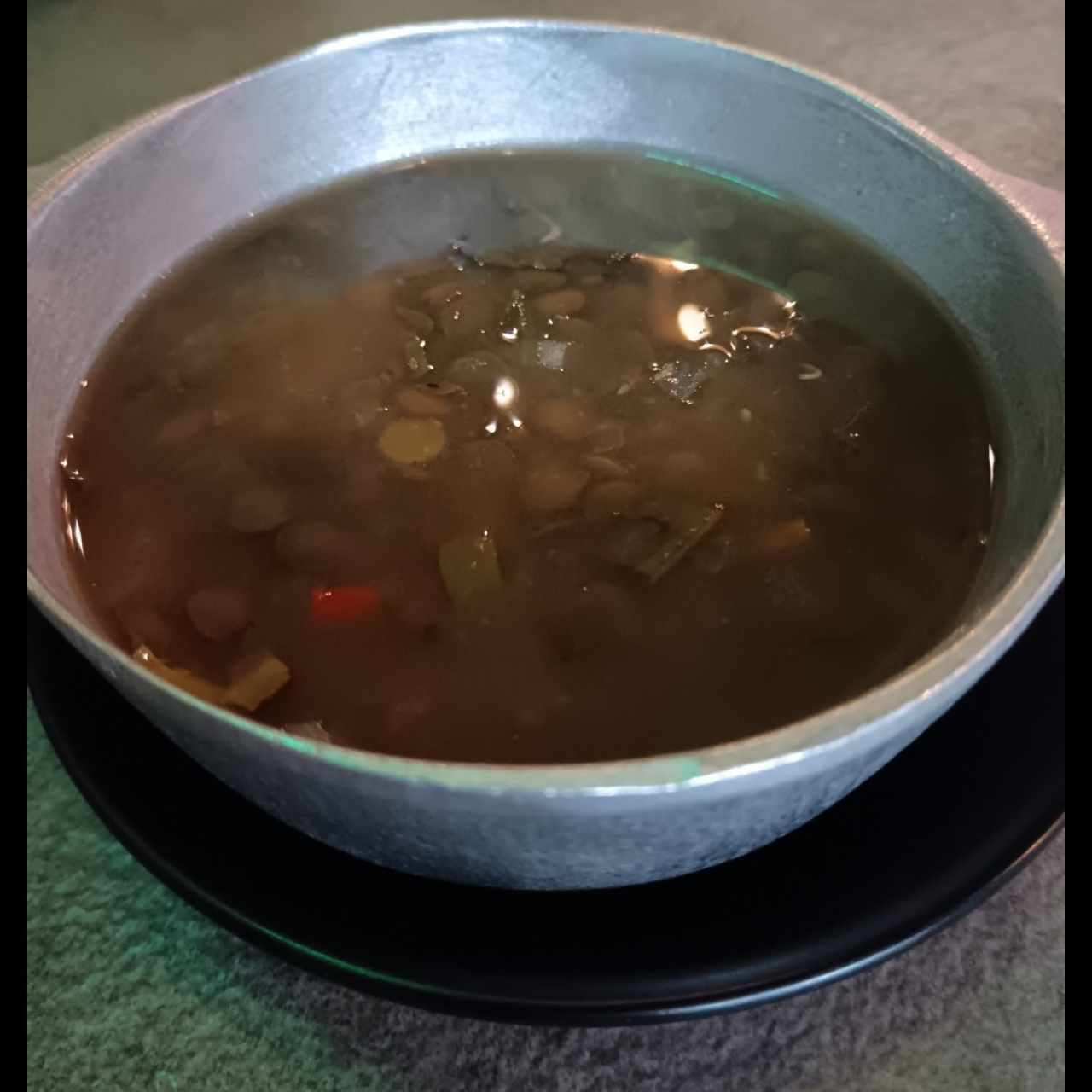 Sopa de lentejas 
