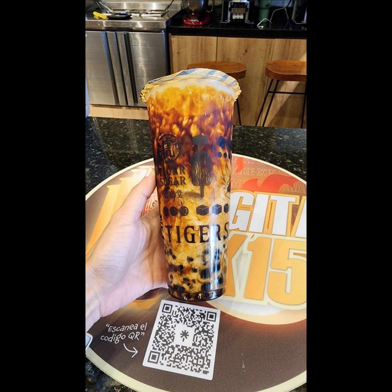 Black Sugar Boba + Pearl con Leche de Soya