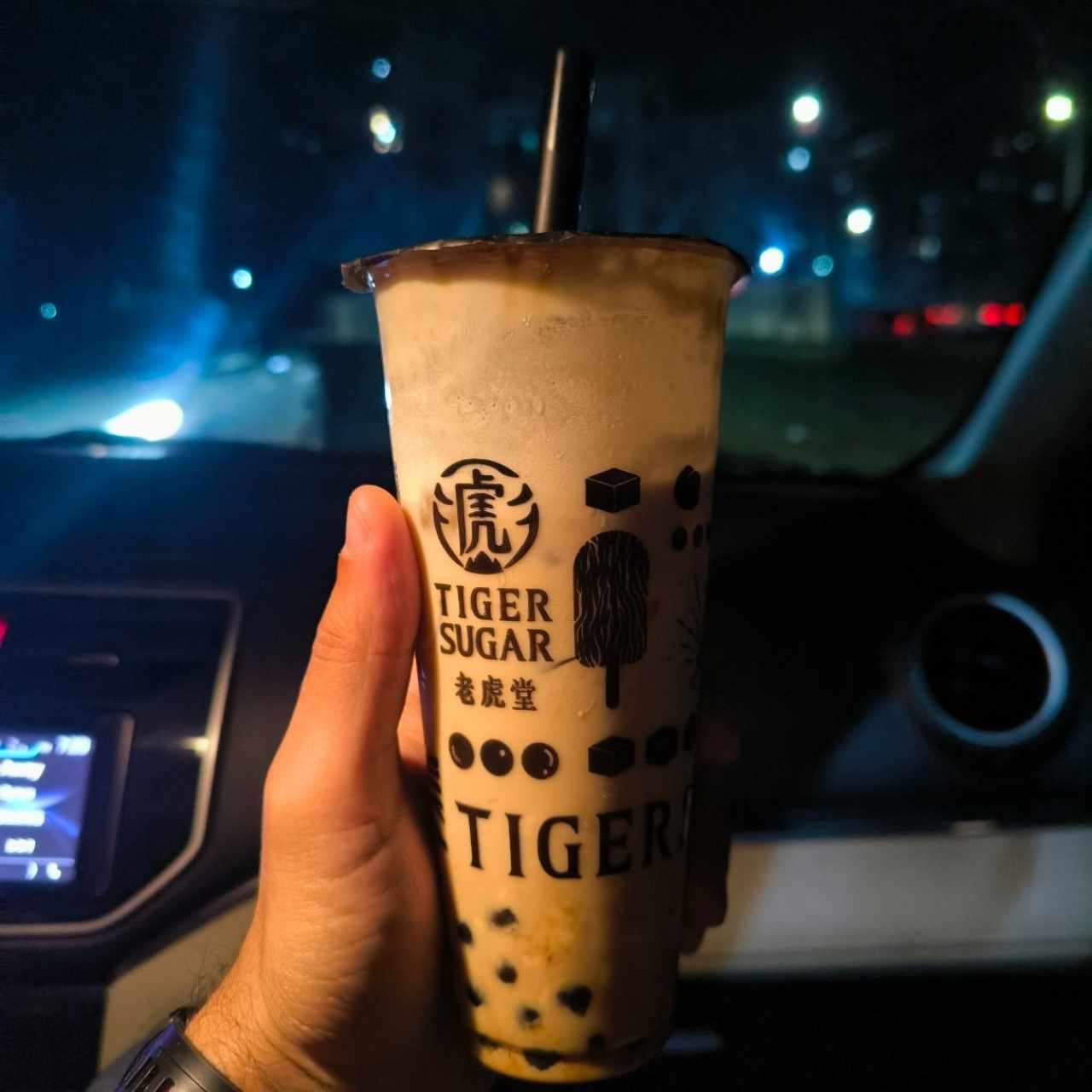 Black Sugar Boba Mochi Milk with Cream Mousse